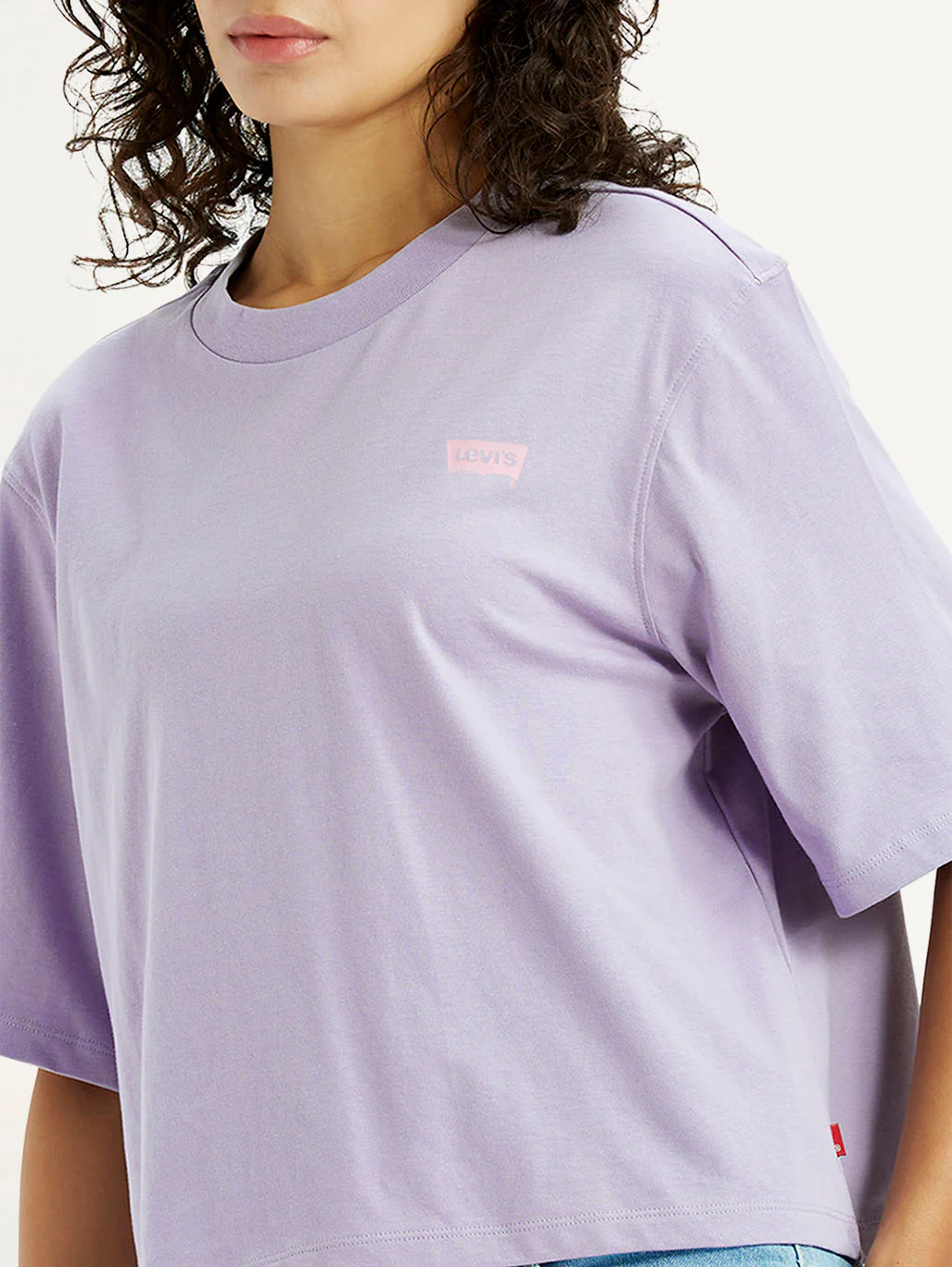 Women's Graphic Print Purple Relaxed Fit T-shirt - Image 4