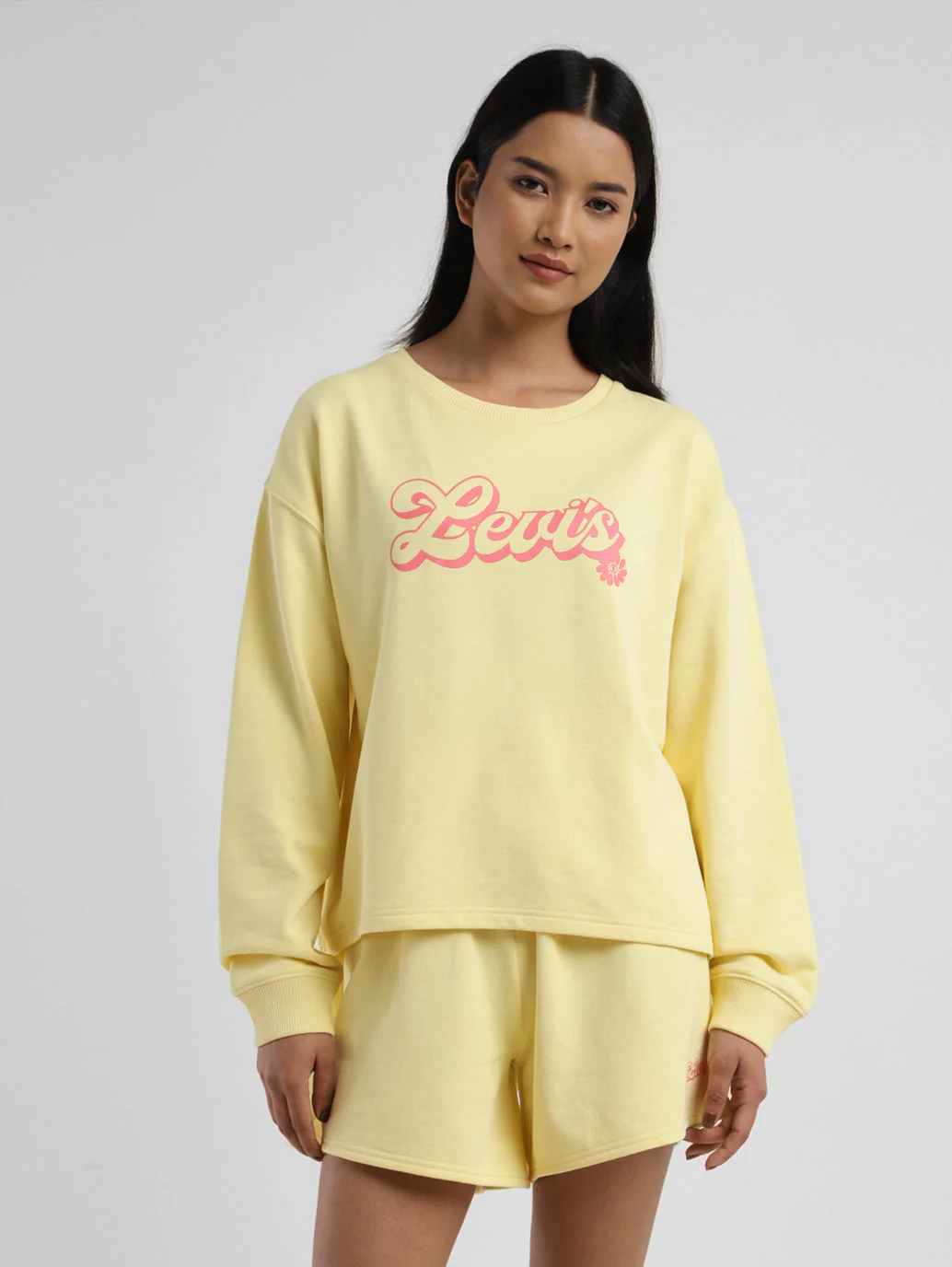 Women's Graphic Print Crew Neck Sweatshirt - Image 2