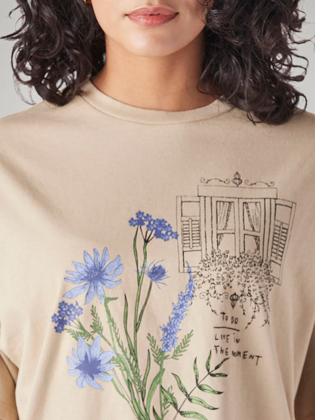 Women's Graphic Print Relaxed Fit Oversized T-Shirt - Image 3