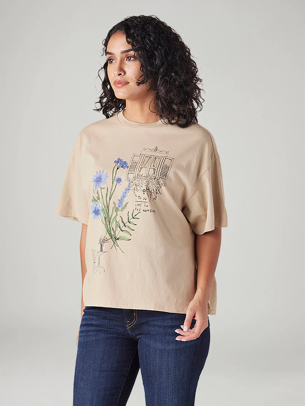 Women's Graphic Print Relaxed Fit Oversized T-Shirt - Image 4