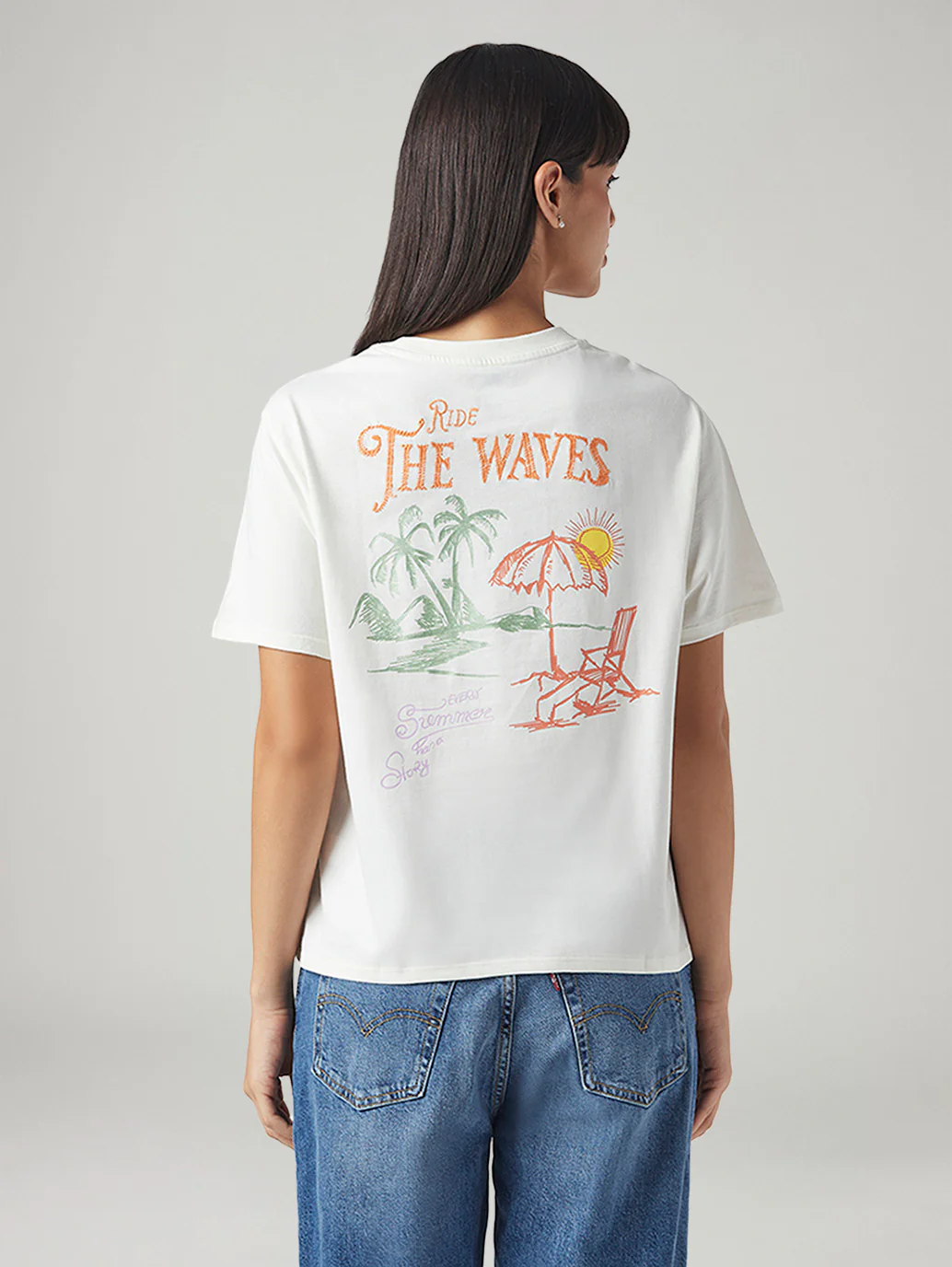 Women's Graphic Print Relaxed Fit T-Shirt - Image 2