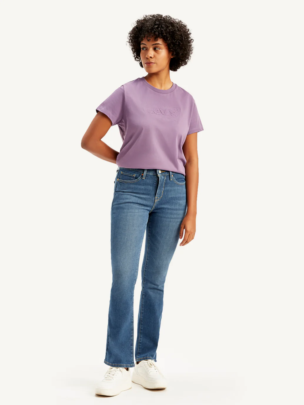 Women's 315 Blue Flared Fit High Rise Jeans - Image 2