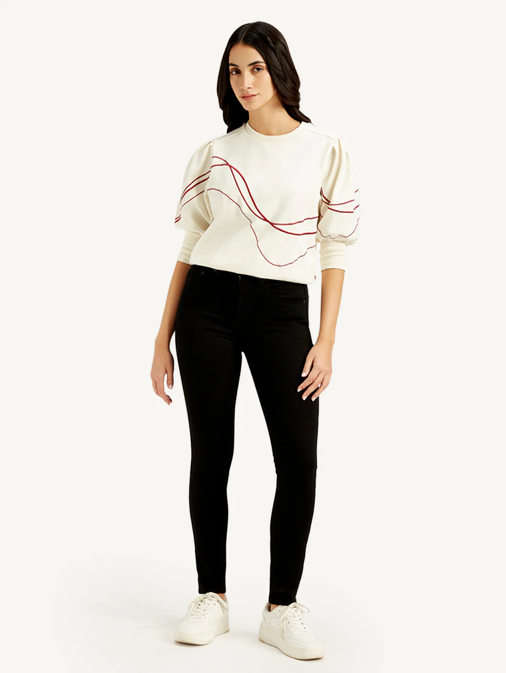 Women's 721 Black Skinny Fit High Rise Jeans - Image 2