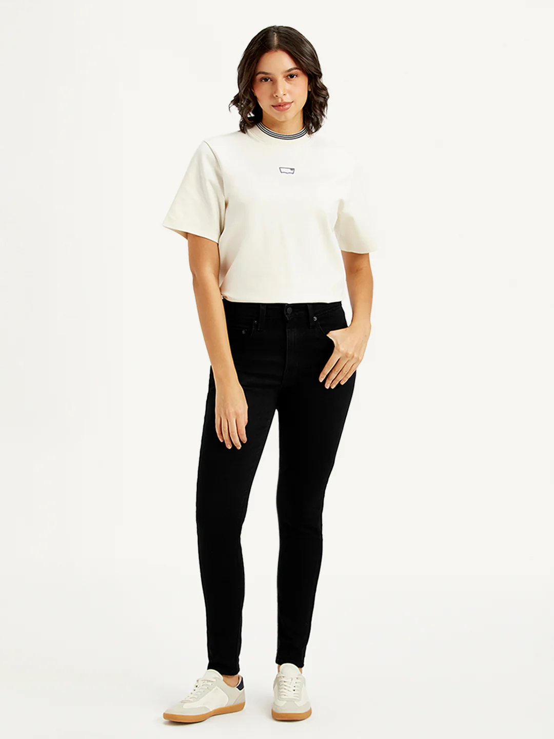 Women's 721 Black Skinny Fit High Rise Jeans