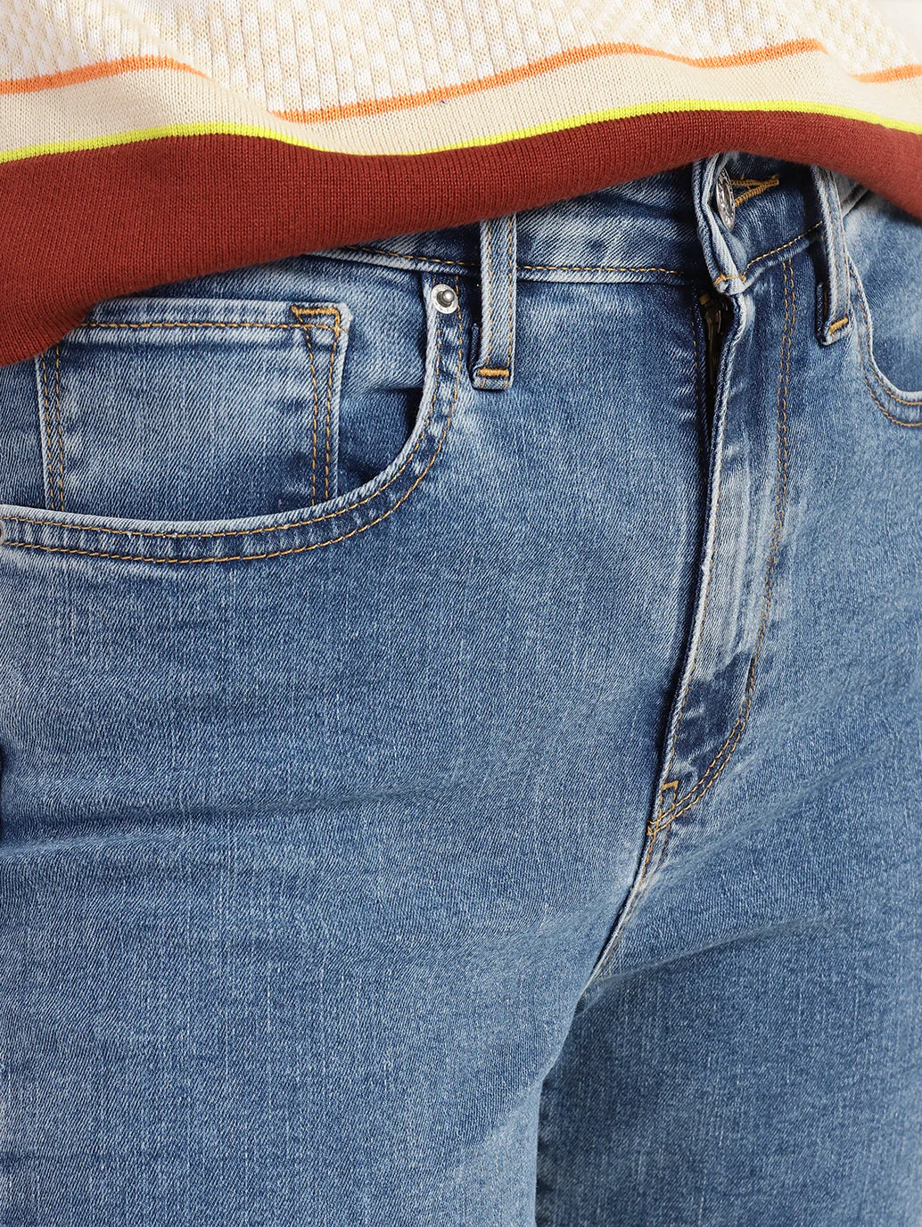Women's 721 Blue Skinny Fit High Rise Jeans - Image 6