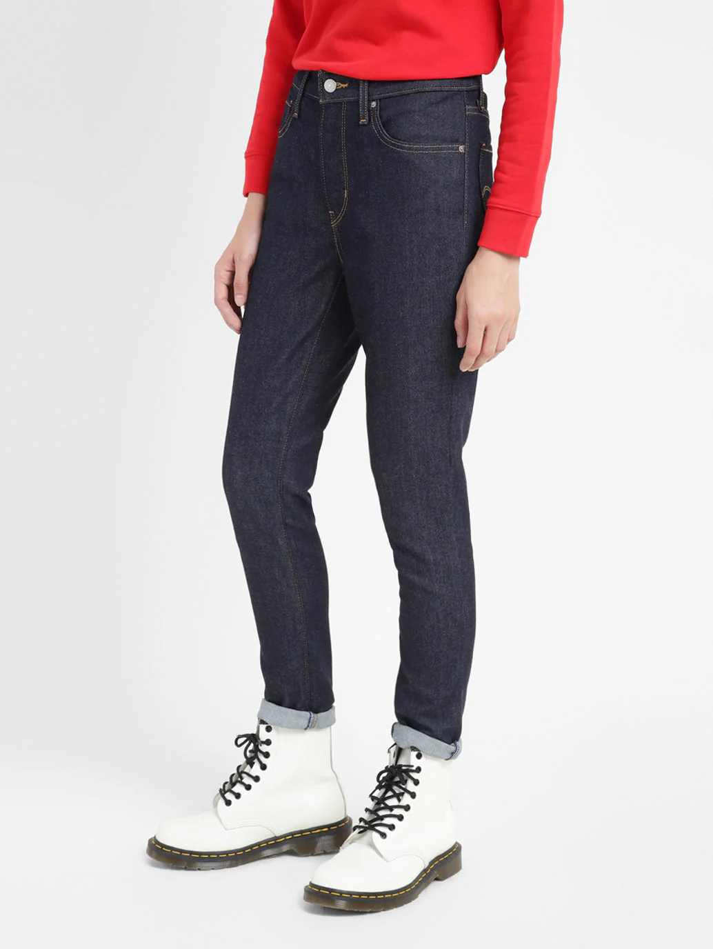 Women's 721 Indigo Skinny Fit High Rise Jeans - Image 5