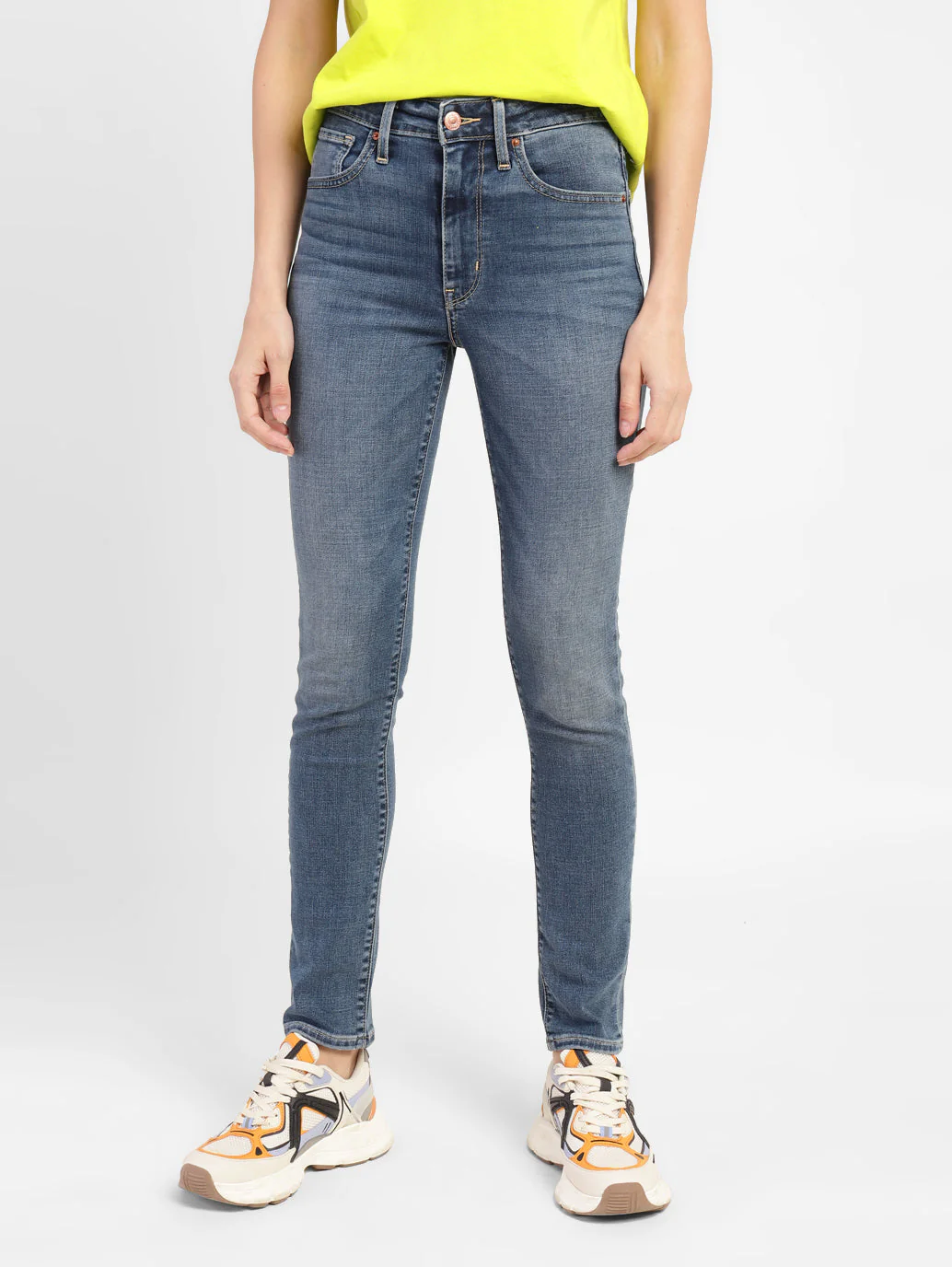 Women's 721 Blue Skinny Fit High Rise Jeans