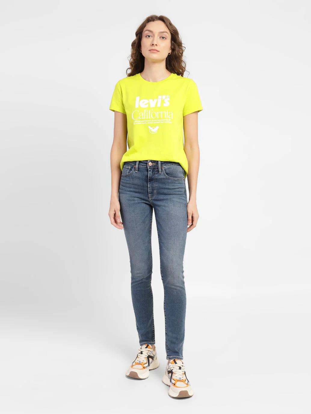 Women's 721 Blue Skinny Fit High Rise Jeans - Image 8