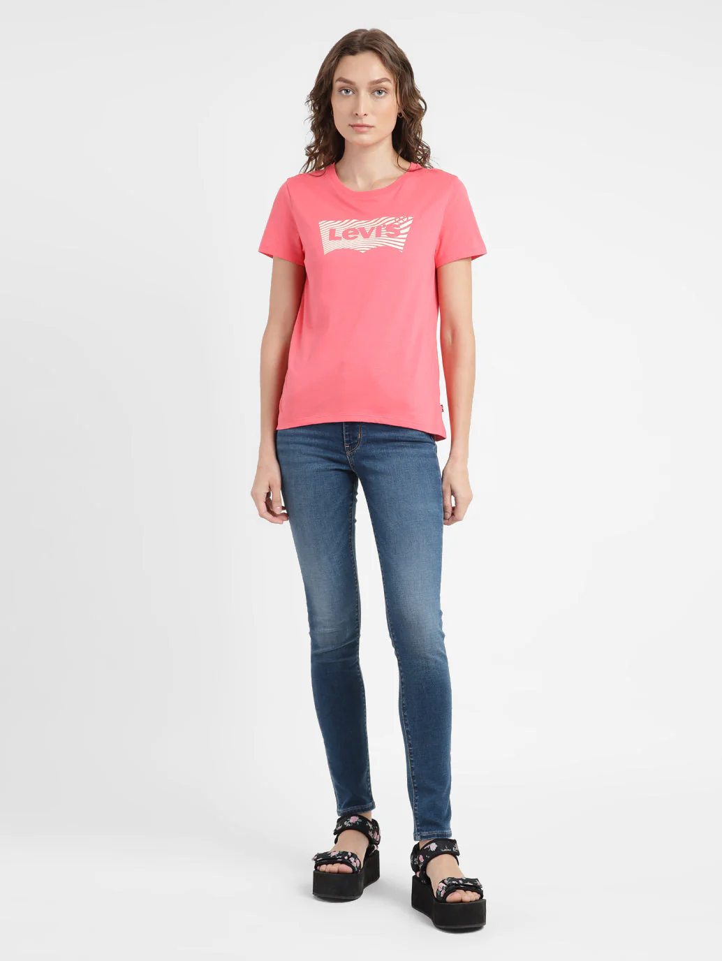 Women's 721 Blue Skinny Fit High Rise Jeans - Image 8