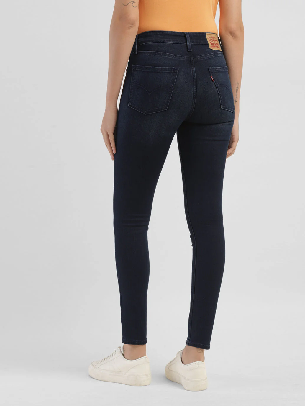 Women's 721 Blue Skinny Fit High Rise Jeans - Image 3