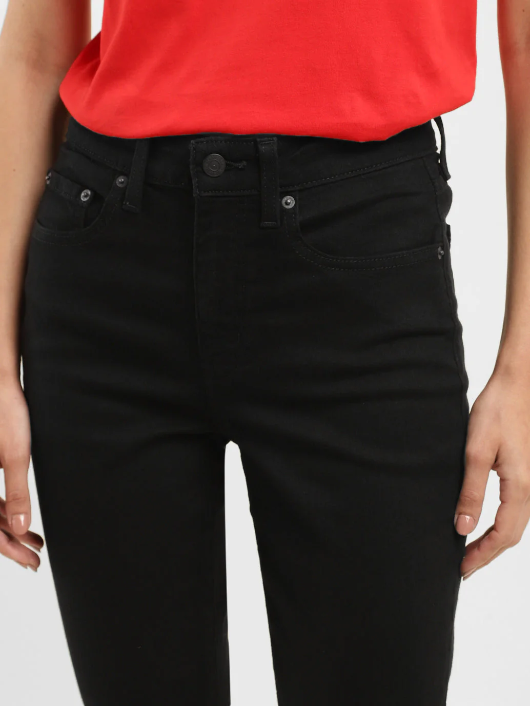 Women's 721 Black Skinny Fit High Rise Jeans - Image 7
