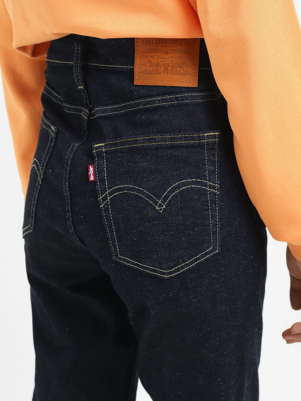 Women's 721 Navy Blue Skinny Fit High Rise Jeans - Image 6