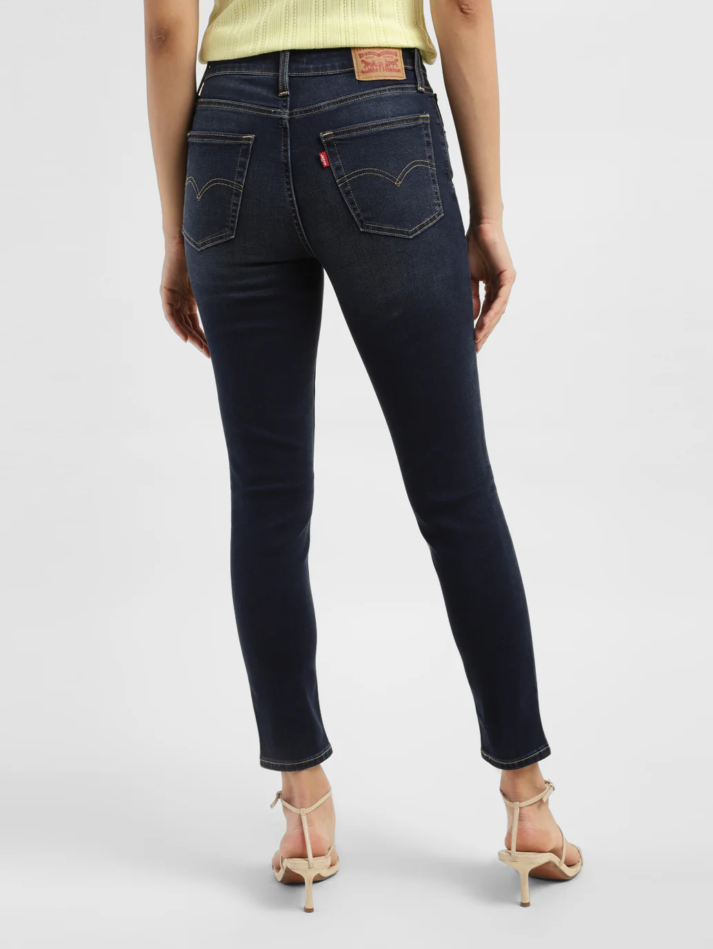 Women's 721 Blue Skinny Fit High Rise Jeans - Image 2