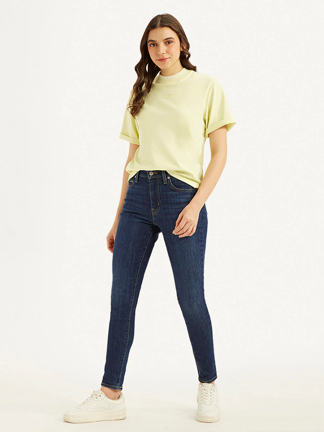 Women's 721 Blue Skinny Fit High Rise Jeans