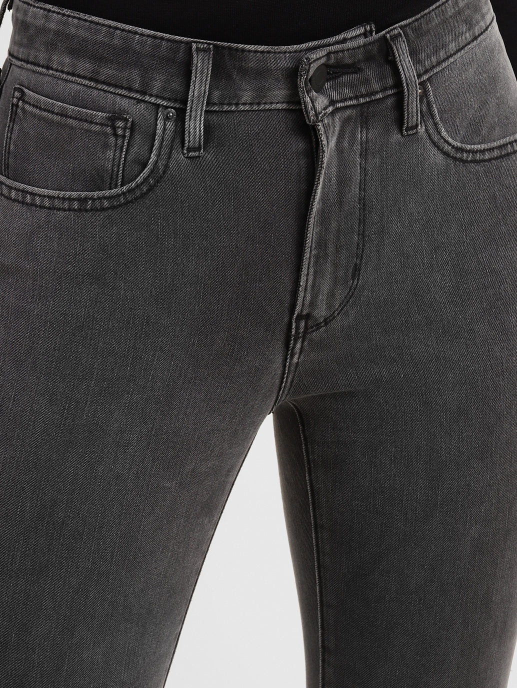 Women's 721 Grey Skinny Fit High Rise Jeans - Image 6