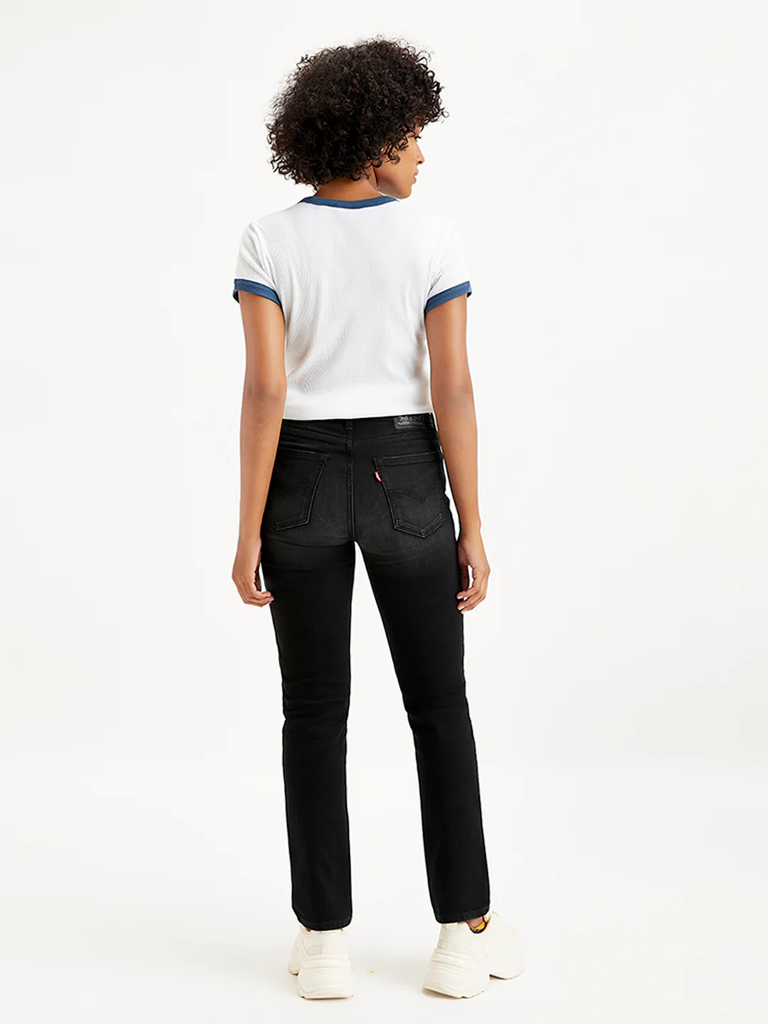 Women's 724 Black Slim Straight Fit High Rise Jeans - Image 2