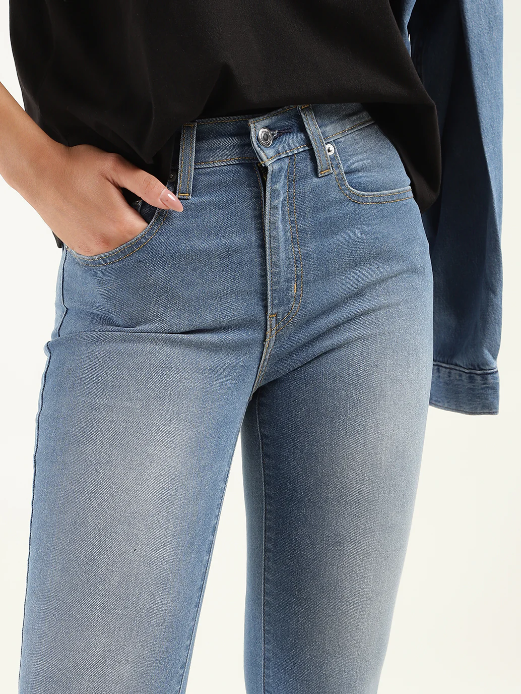Women's 710 Blue Skinny Fit High Rise Jeans - Image 4