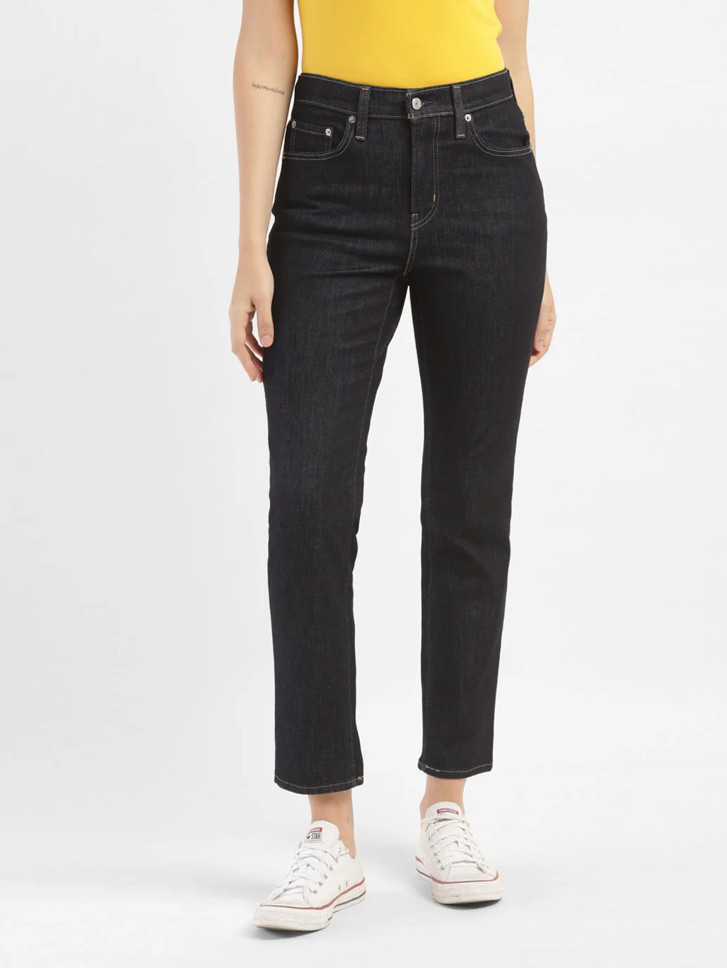 Women's 724 Blue Slim Straight Fit High Rise Jeans - Image 2