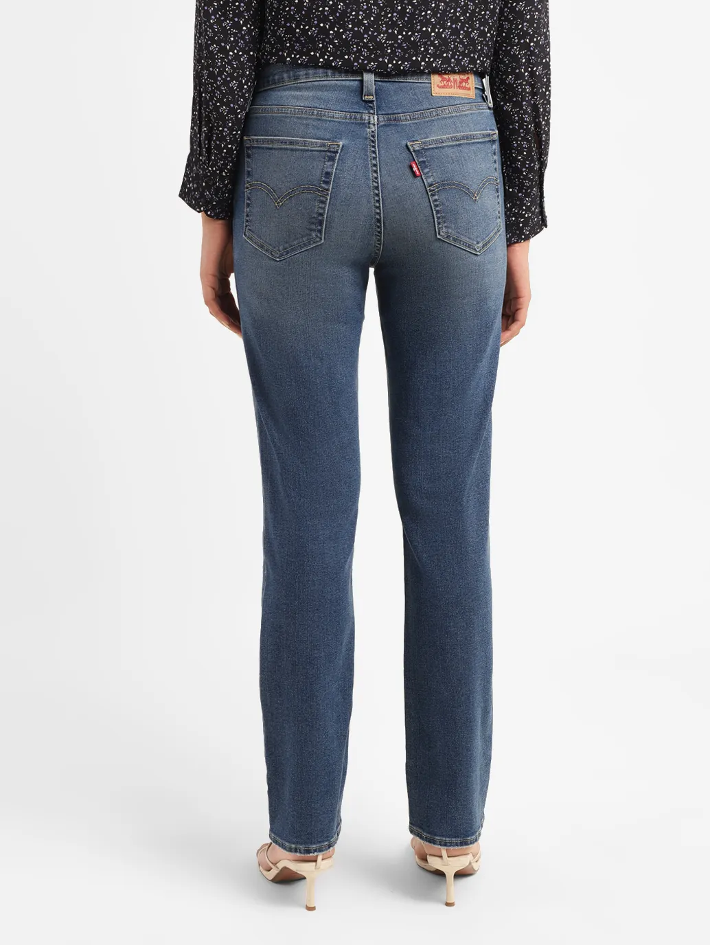 Women's 724 Blue Slim Straight Fit High Rise Jeans - Image 3