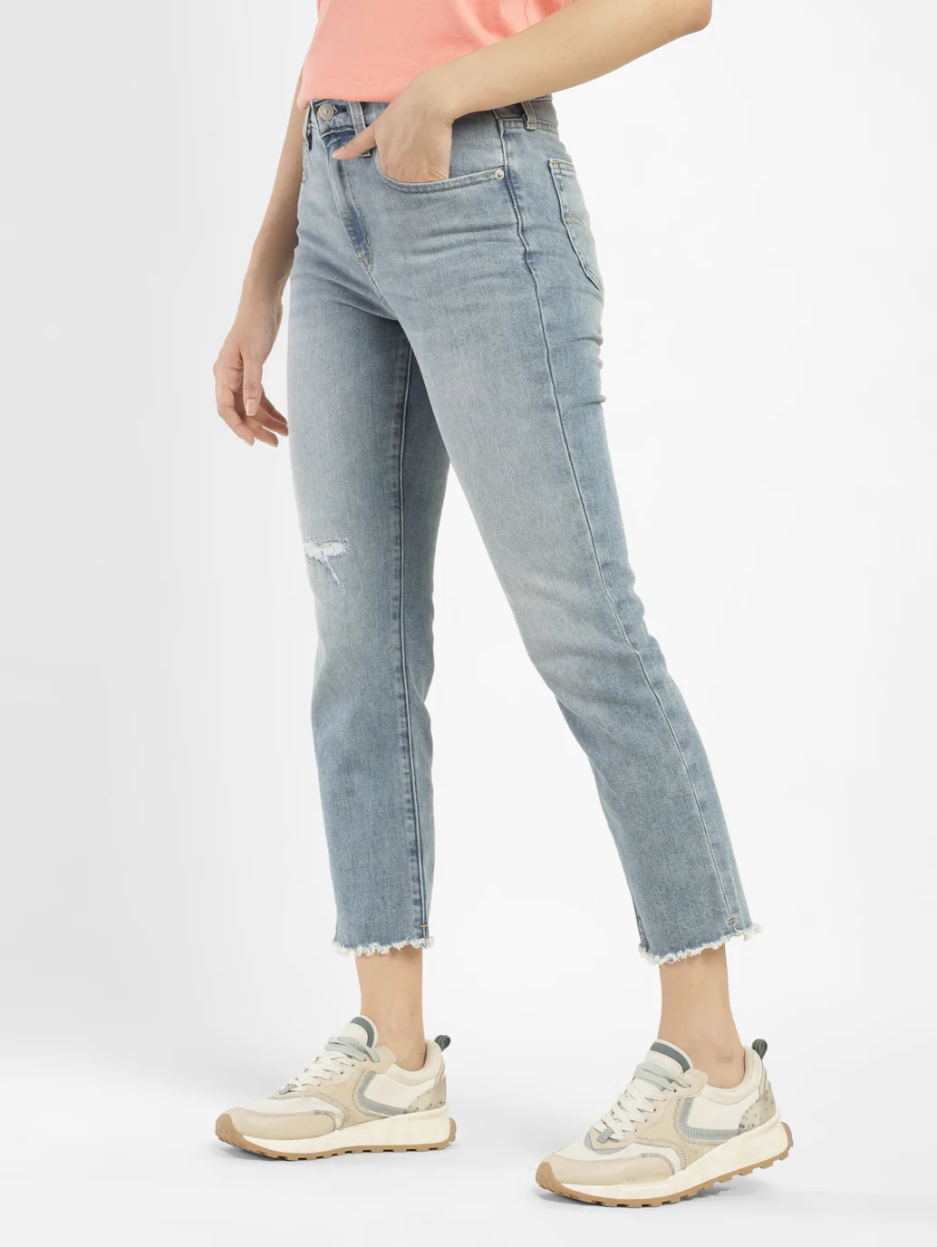 Women's 724 Blue Slim Straight Fit High Rise Jeans - Image 3