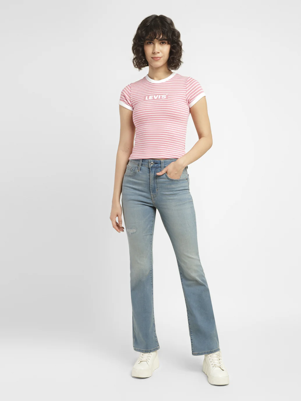 Women's 725 Blue Bootcut Fit High Rise Jeans - Image 7