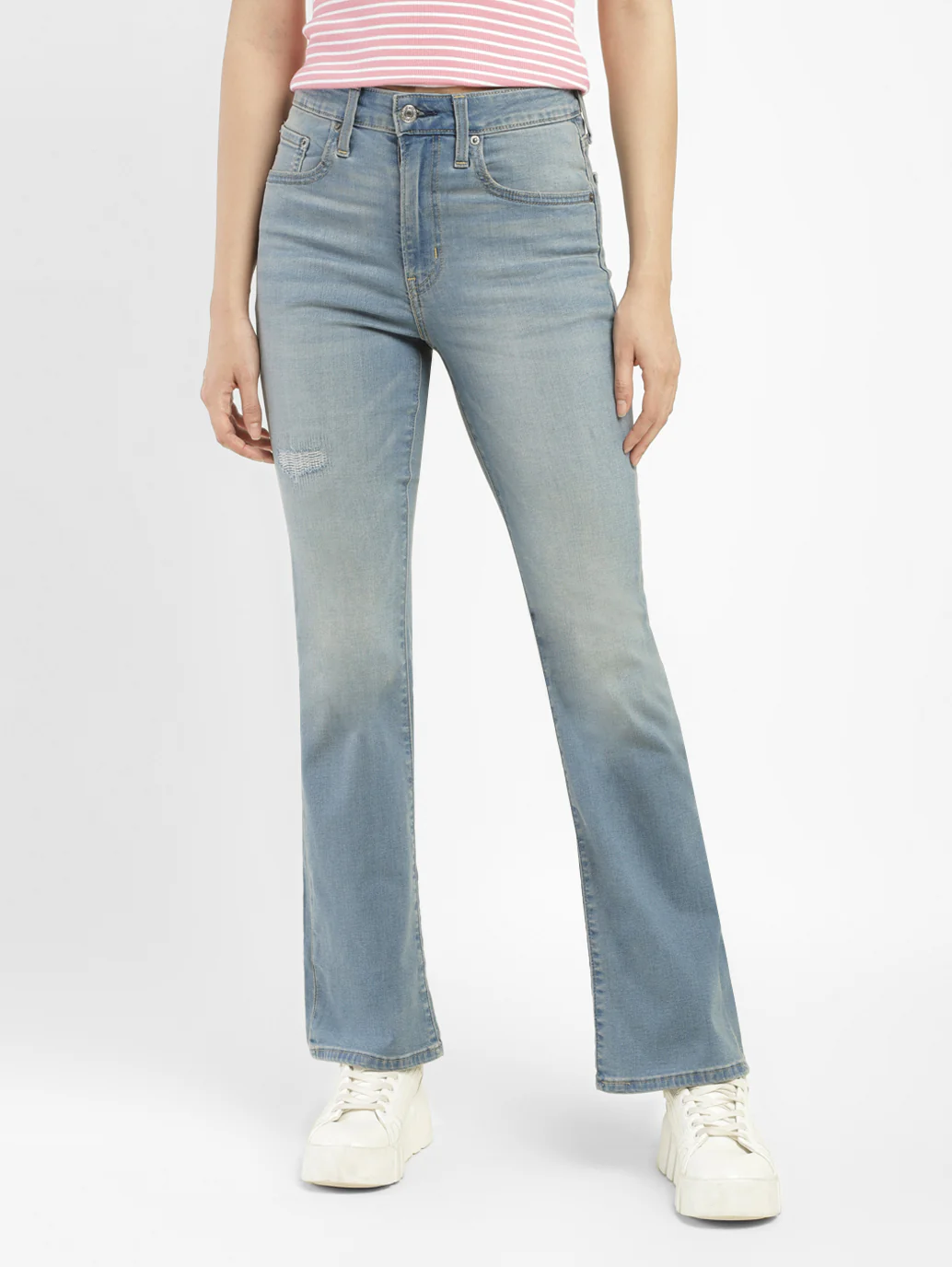 Women's 725 Blue Bootcut Fit High Rise Jeans - Image 8