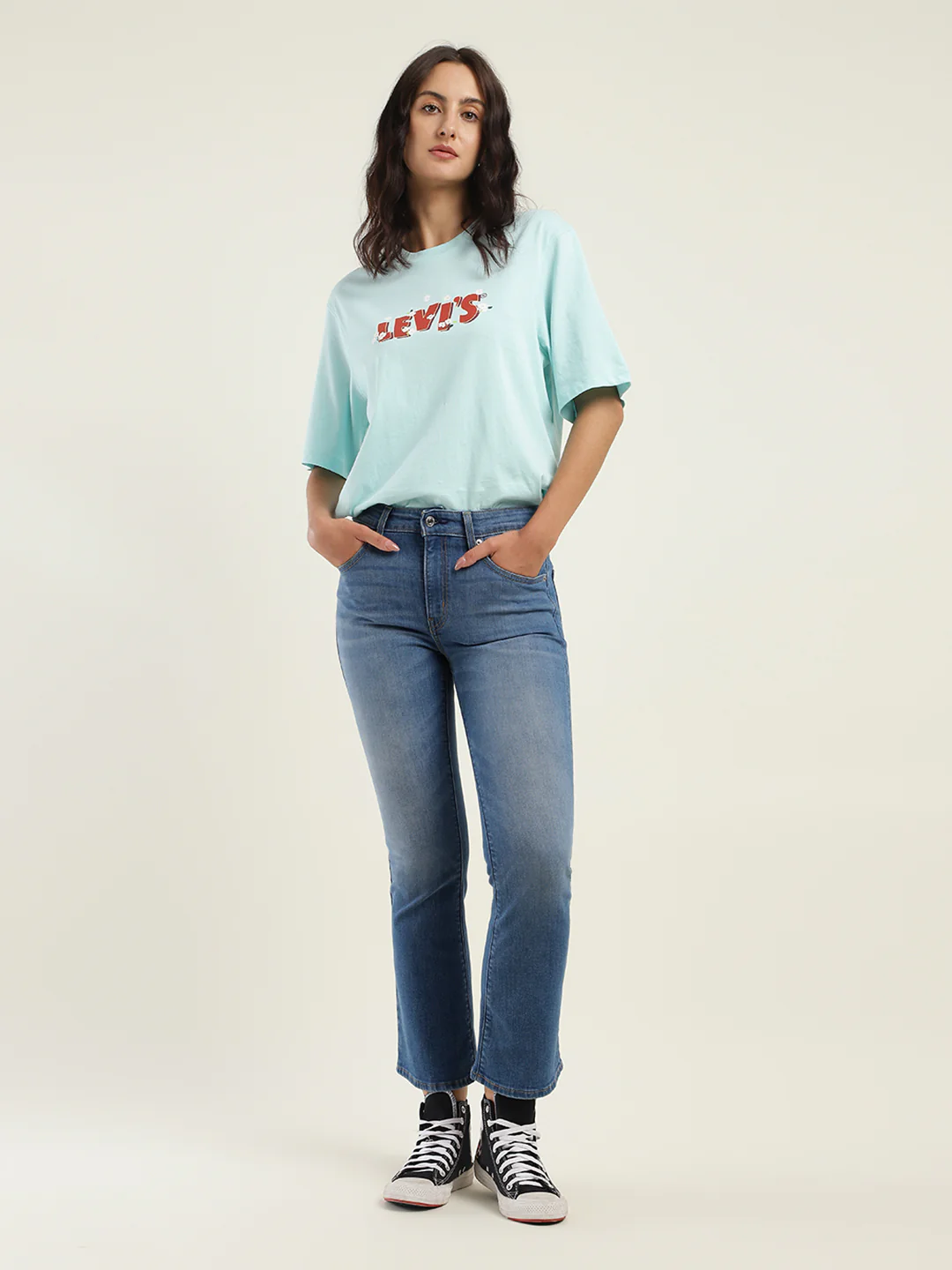 Women's 725 Blue Bootcut Fit High Rise Jeans - Image 2