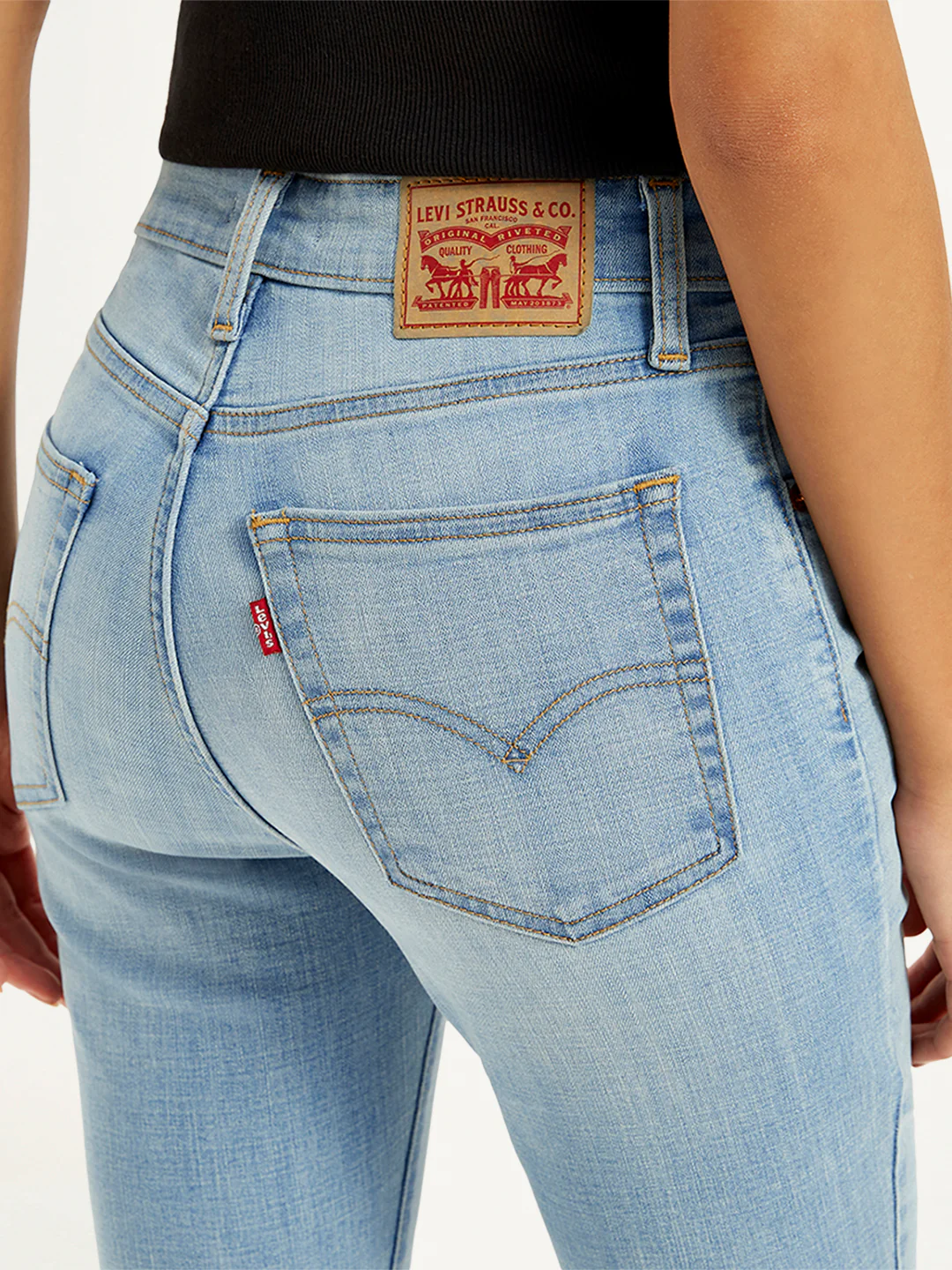 Women's 725 Light Blue Bootcut Fit High Rise Jeans - Image 5