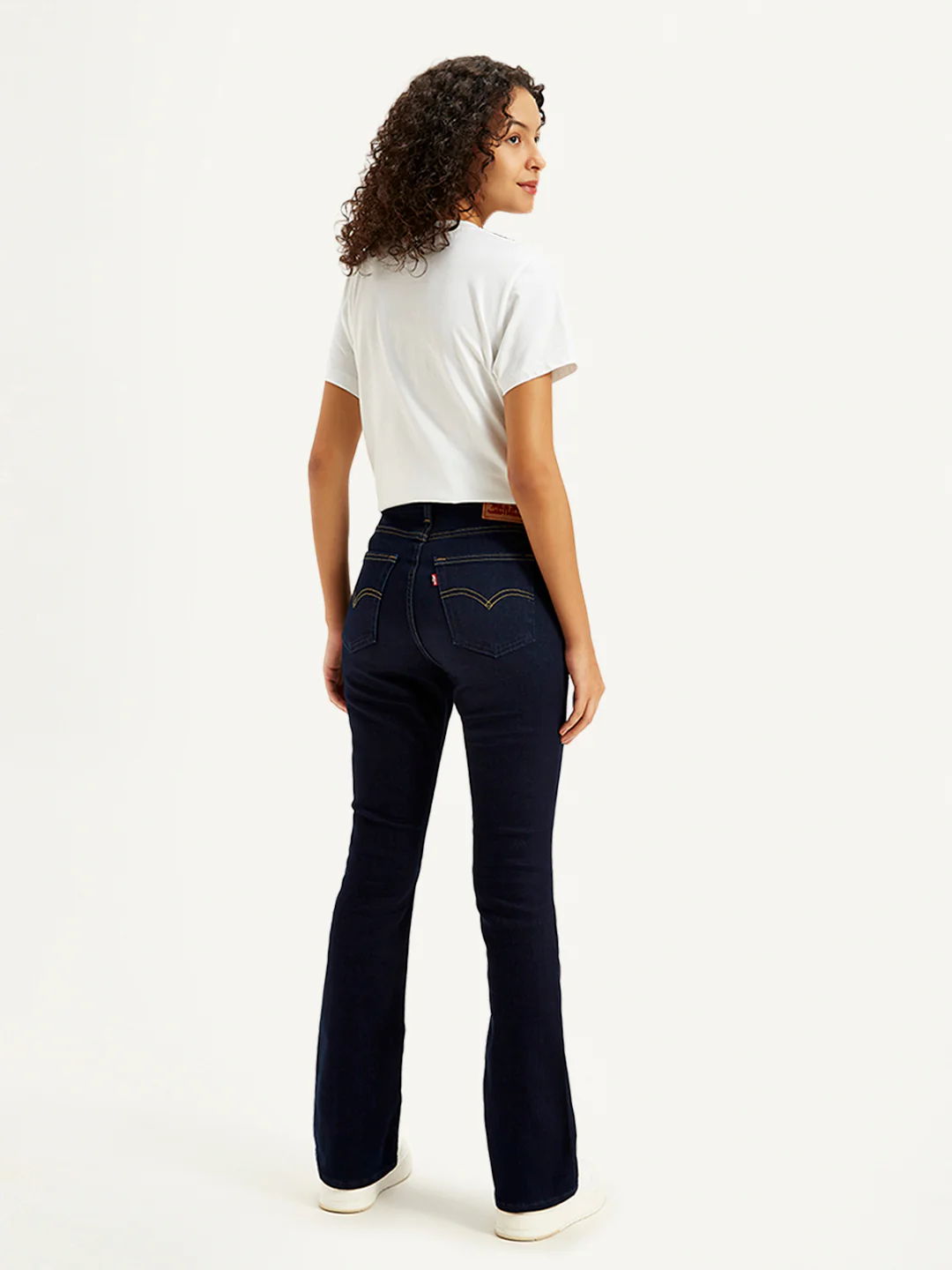 Women's 725 Navy Blue Bootcut Fit High Rise Jeans - Image 3
