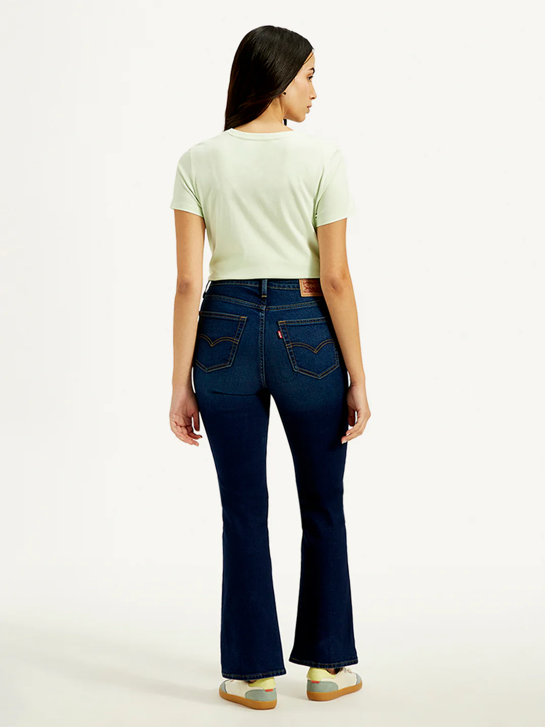 Women's 725 Navy Blue Bootcut Fit High Rise Jeans - Image 3