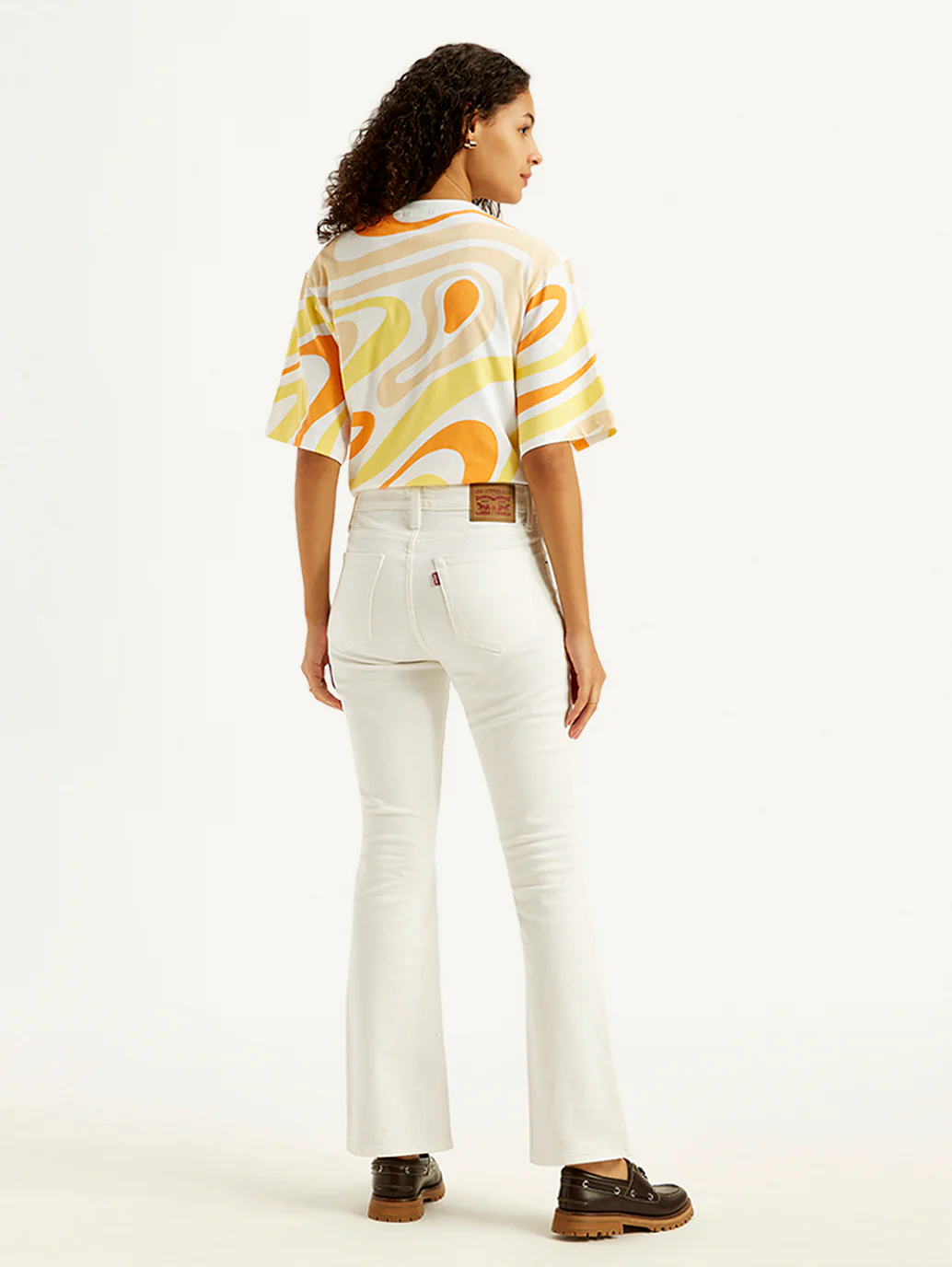 Women's 725 White Bootcut Fit High Rise Jeans - Image 6