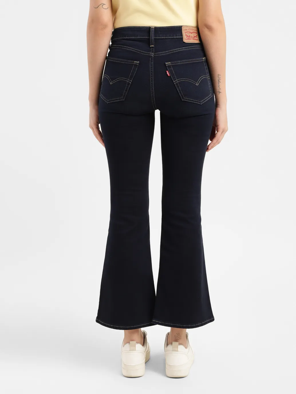 Women's 726 Blue Flared Fit High Rise Jeans - Image 3