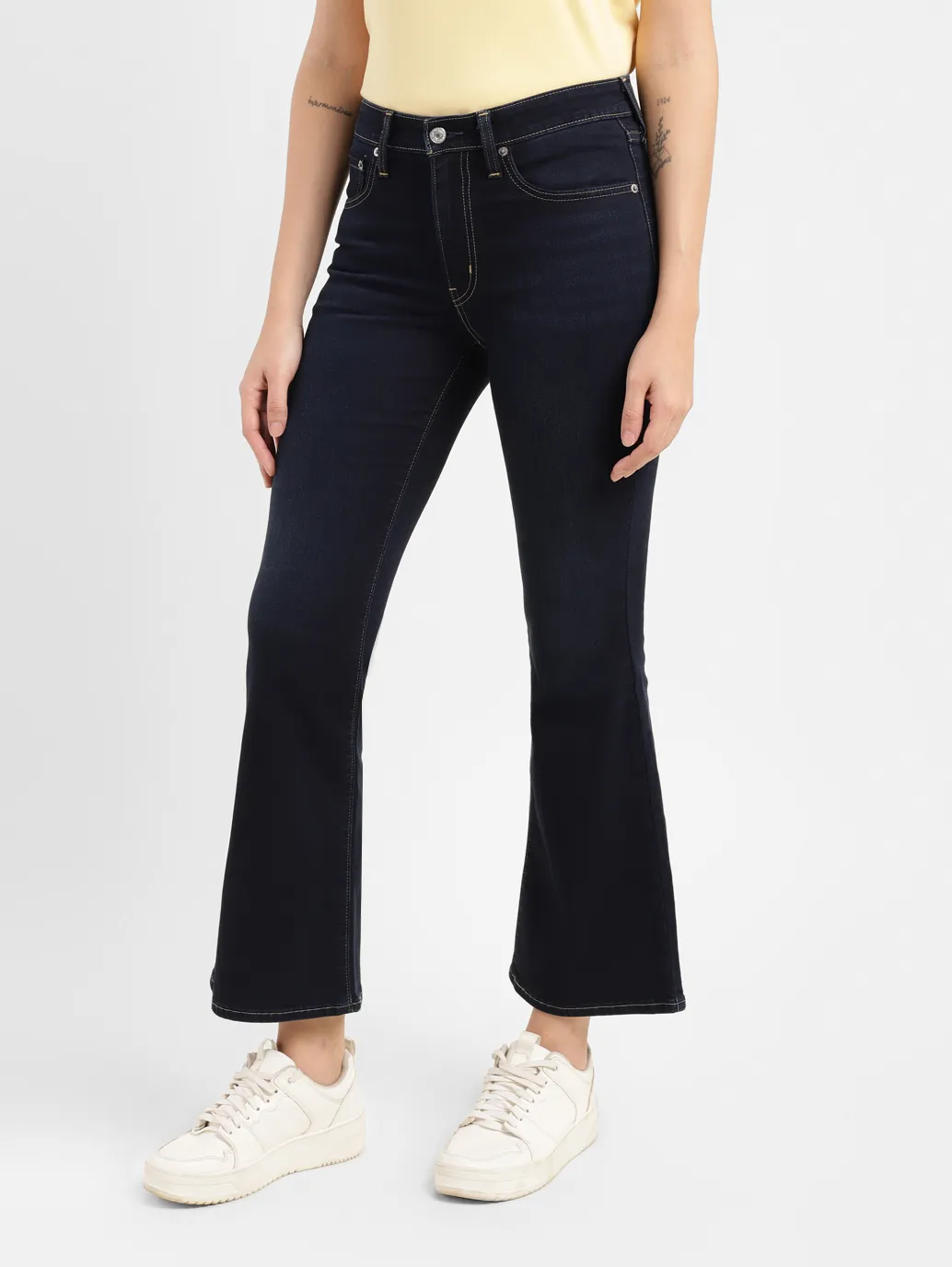 Women's 726 Blue Flared Fit High Rise Jeans - Image 5