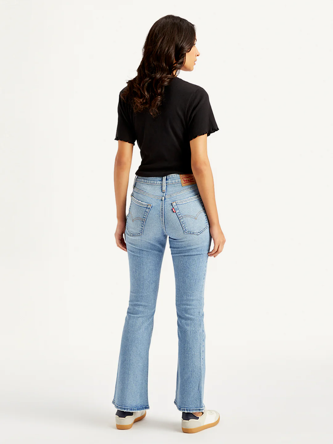 Women's 726 Blue Flared Fit High Rise Jeans - Image 3