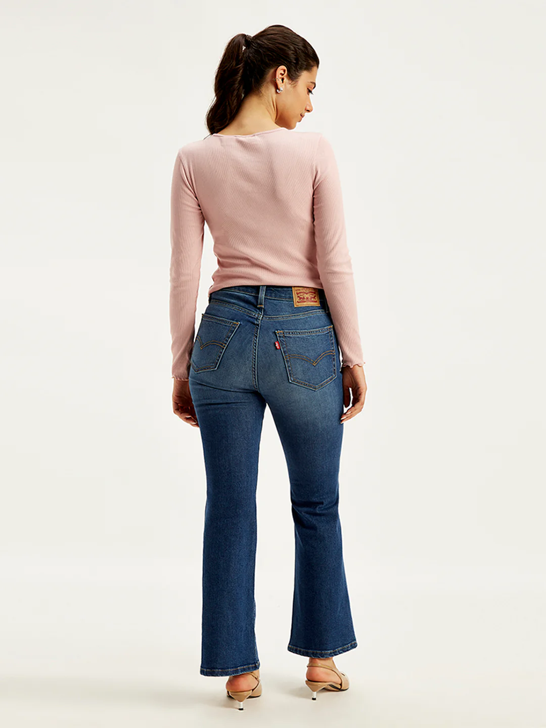Women's 726 Indigo Flared Fit High Rise Jeans - Image 2