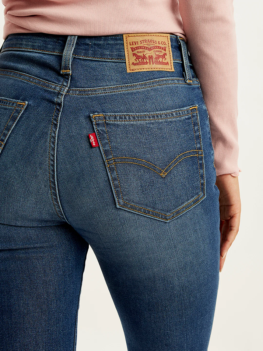 Women's 726 Indigo Flared Fit High Rise Jeans - Image 5