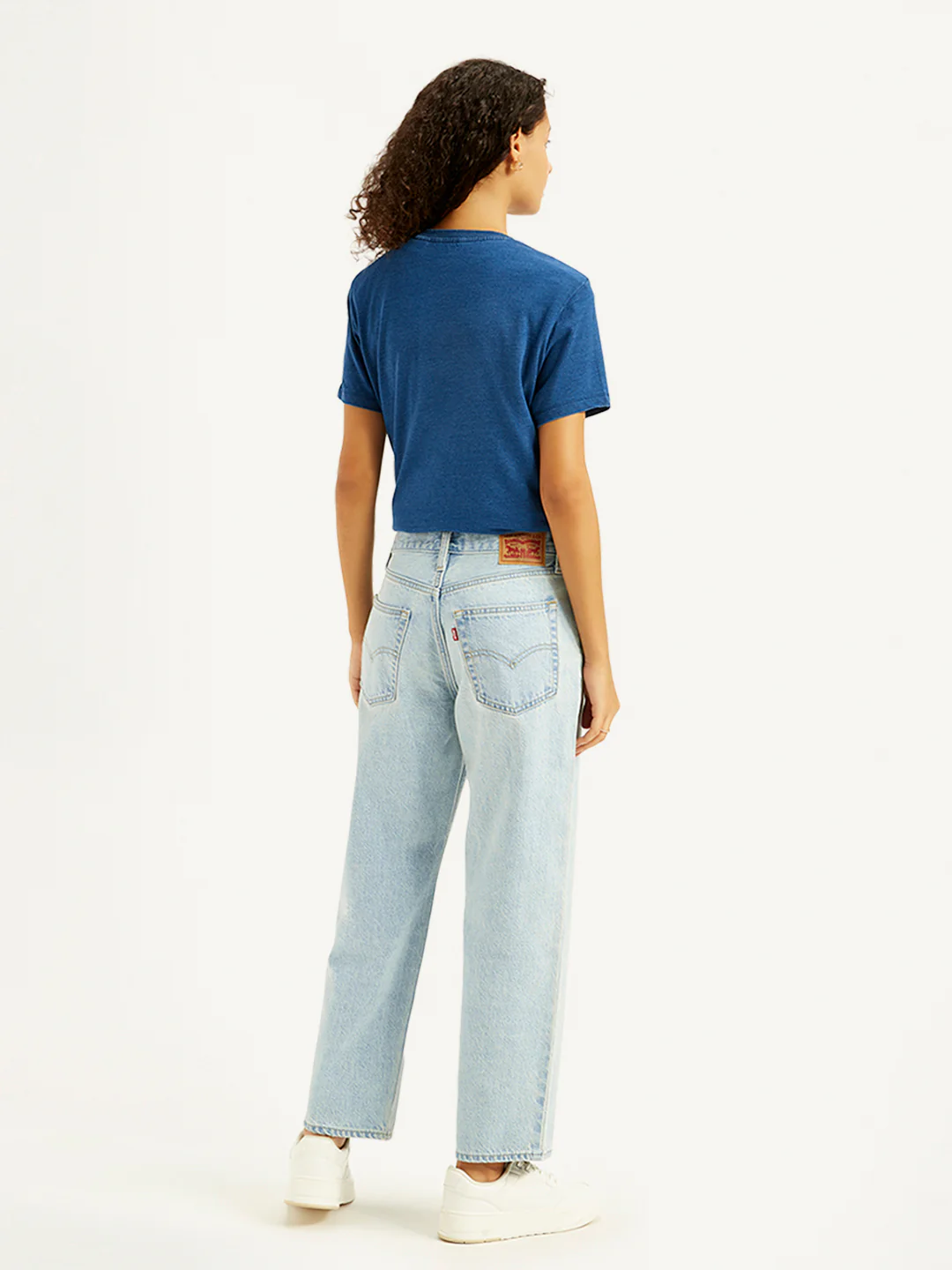 Women's 94 Light Blue Baggy Fit Mid Rise Jeans - Image 3