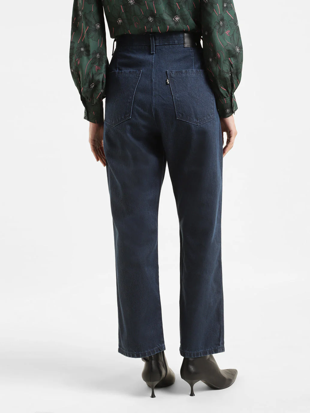 Women's 94 Blue Baggy Fit Mid Rise Jeans - Image 3