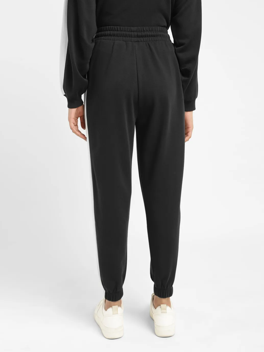 Women's High Rise Black Regular Fit Joggers - Image 3