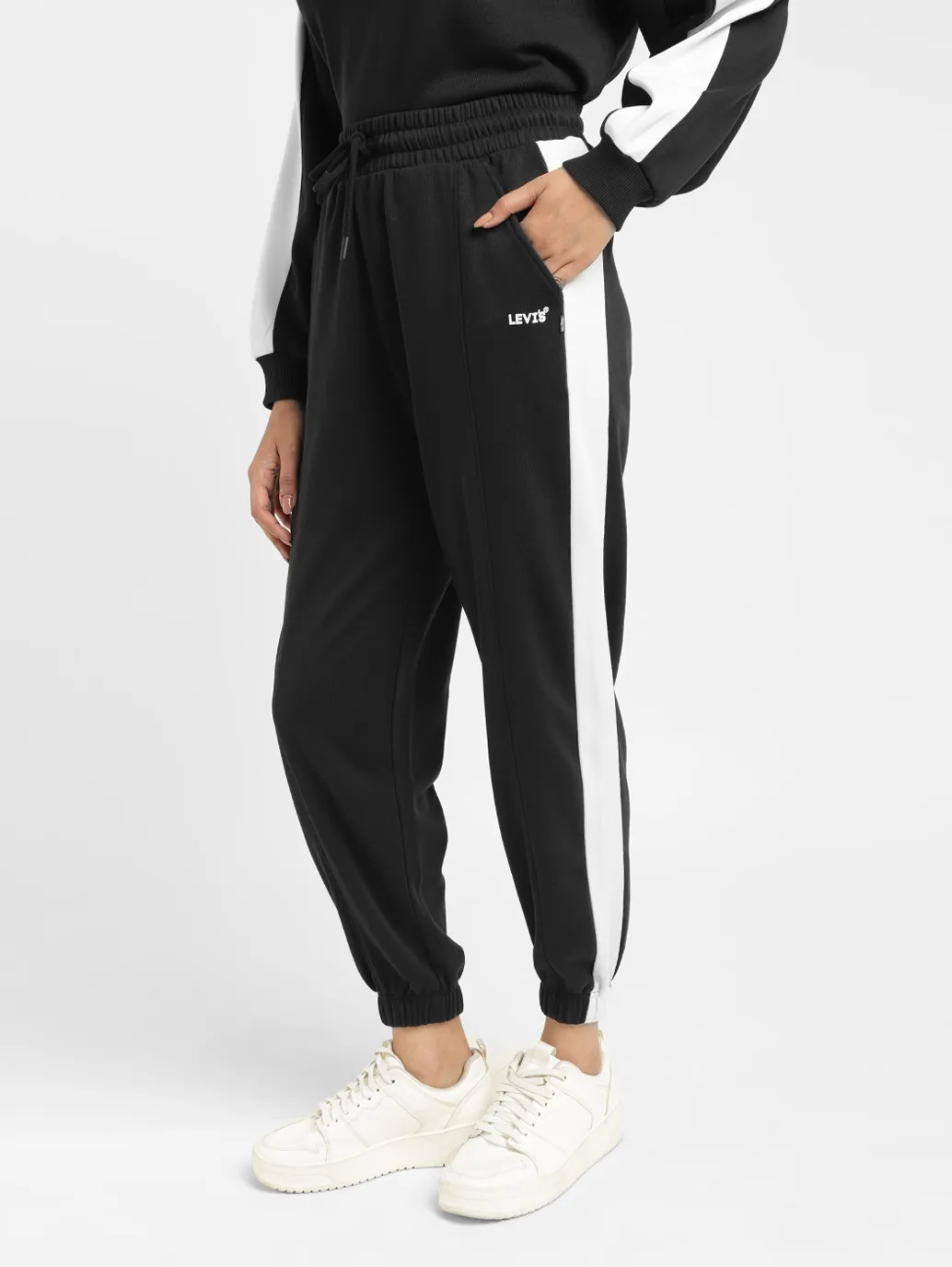 Women's High Rise Black Regular Fit Joggers - Image 4