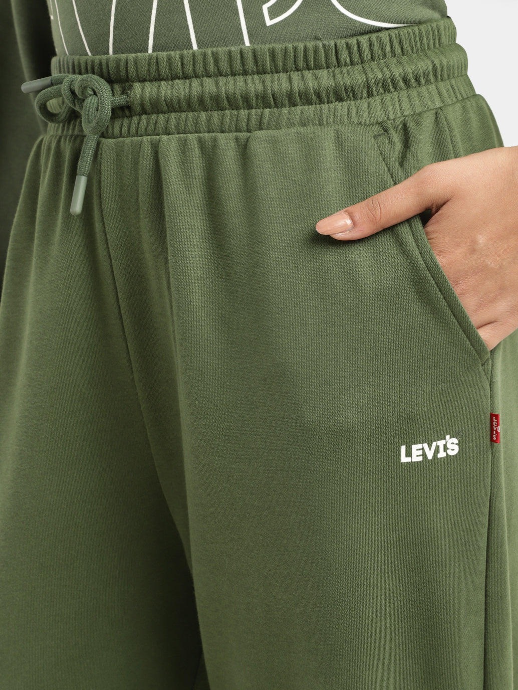 Women's High Rise Green Regular Fit Joggers - Image 6