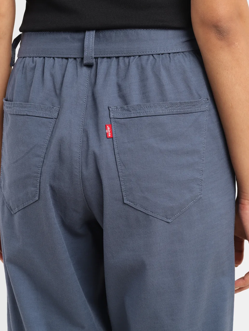 Women's High Rise Indigo Regular Fit Joggers - Image 6