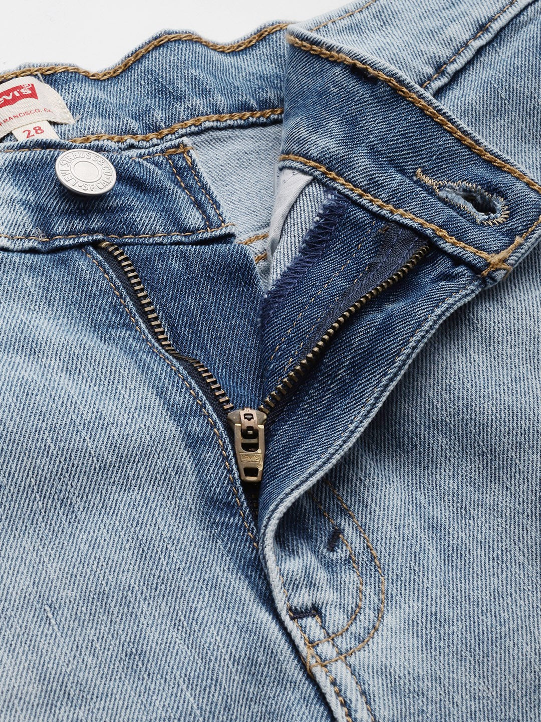 Women's High Rise Light Indigo Regular Fit Denim Shorts - Image 3