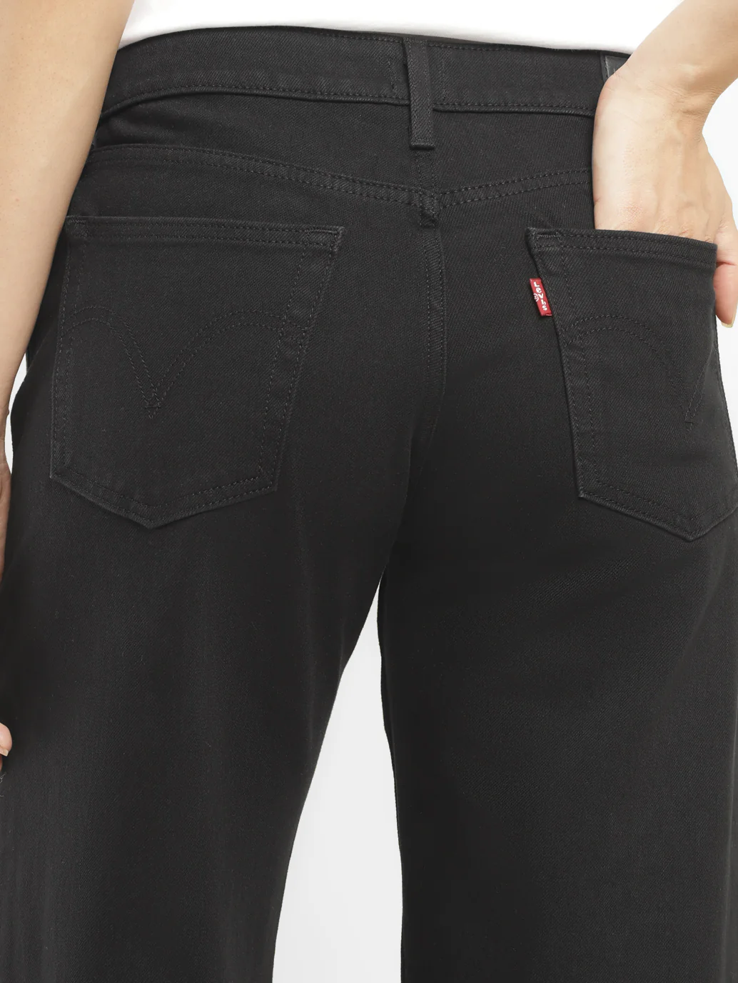 Women's Black Loose Fit High Rise Jeans - Image 6