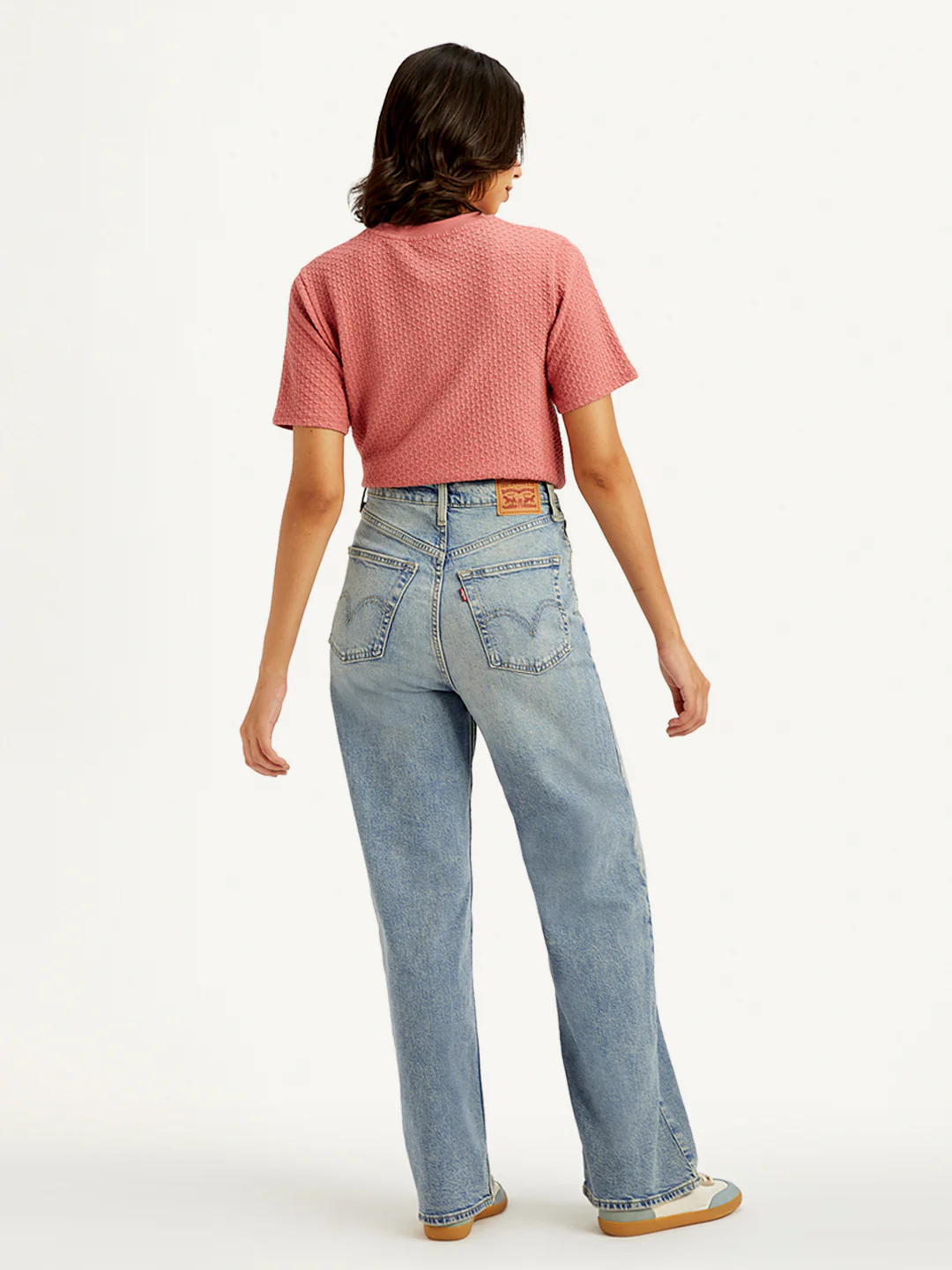 Women's Light Blue Loose Fit High Rise Jeans - Image 2