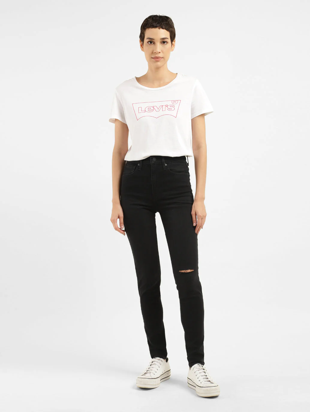 Women's Black Mile High Wide Leg Fit High Rise Jeans