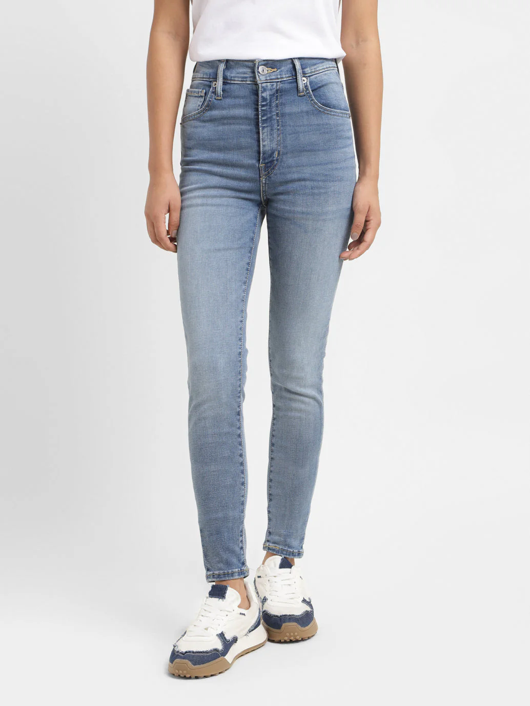 Women's Blue Mile High Wide Leg Fit High Rise Jeans