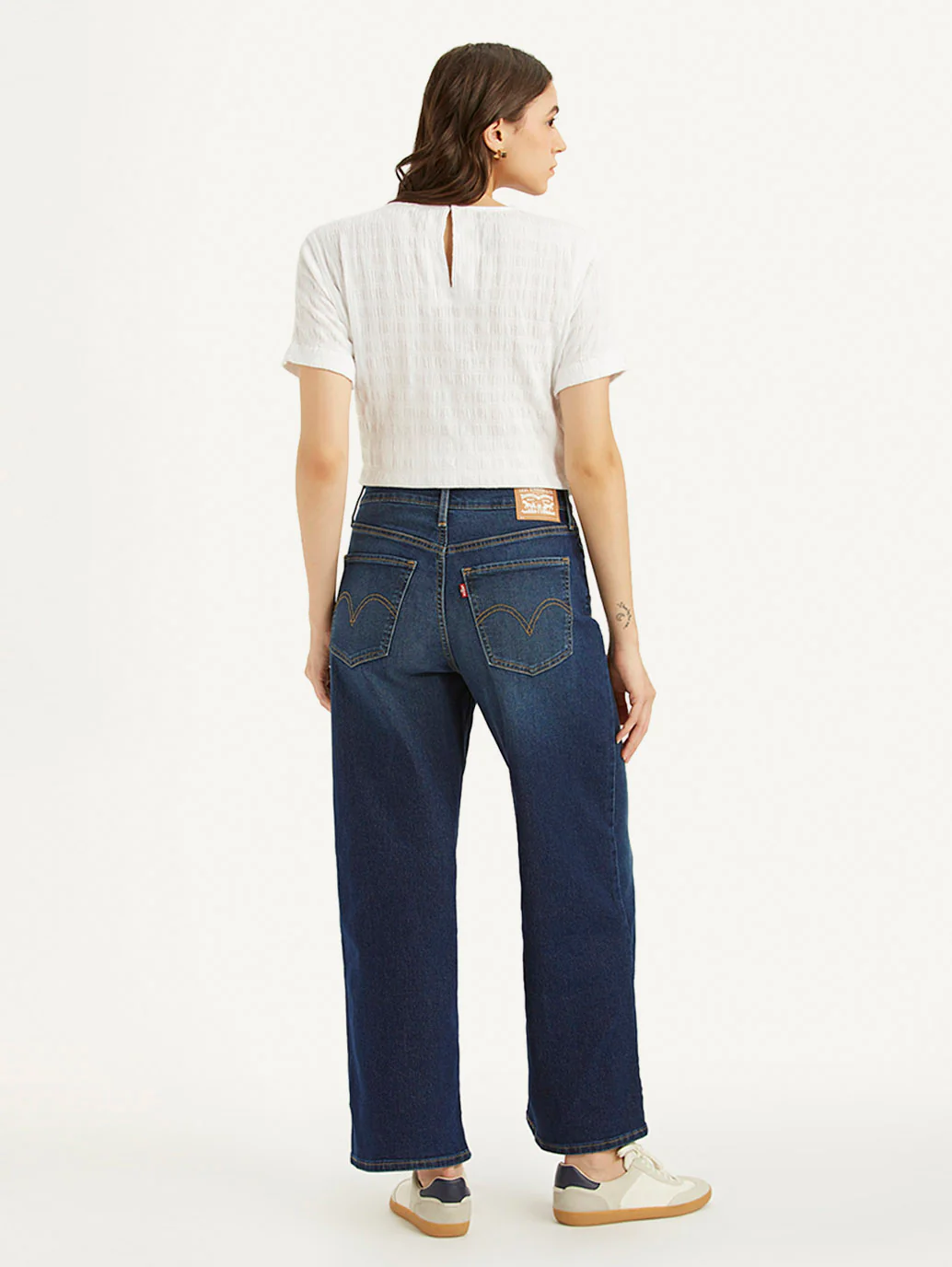 Women's Blue Mile High Wide Leg Fit High Rise Jeans - Image 3