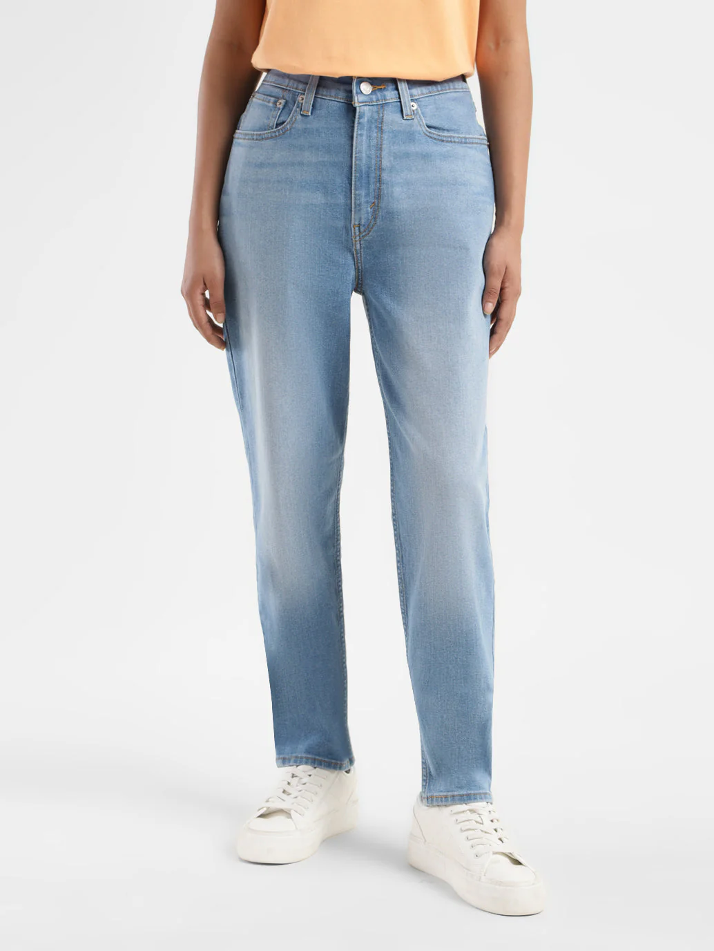 Women's Blue Mom Loose Fit High Rise Jeans - Image 2