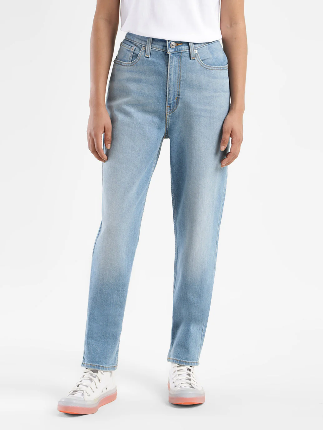 Women's Blue Mom Loose Fit High Rise Jeans - Image 2